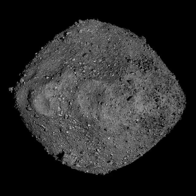 OSIRIS-REx image of 101955 Bennu, an Apollo near-Earth asteroid.