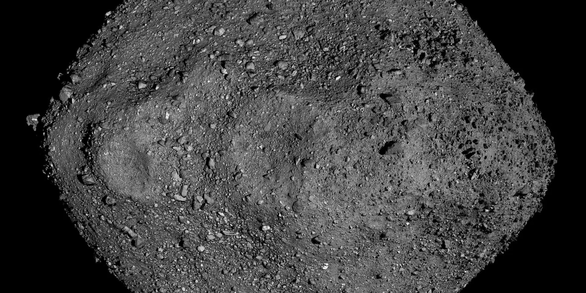 OSIRIS-REx image of 101955 Bennu, an Apollo near-Earth asteroid.