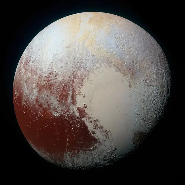 Photograph of 134340 Pluto, a trans-Neptunian object.