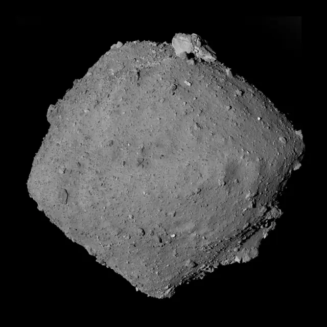Photograph of 162173 Ryugu, an Apollo near-Earth asteroid.