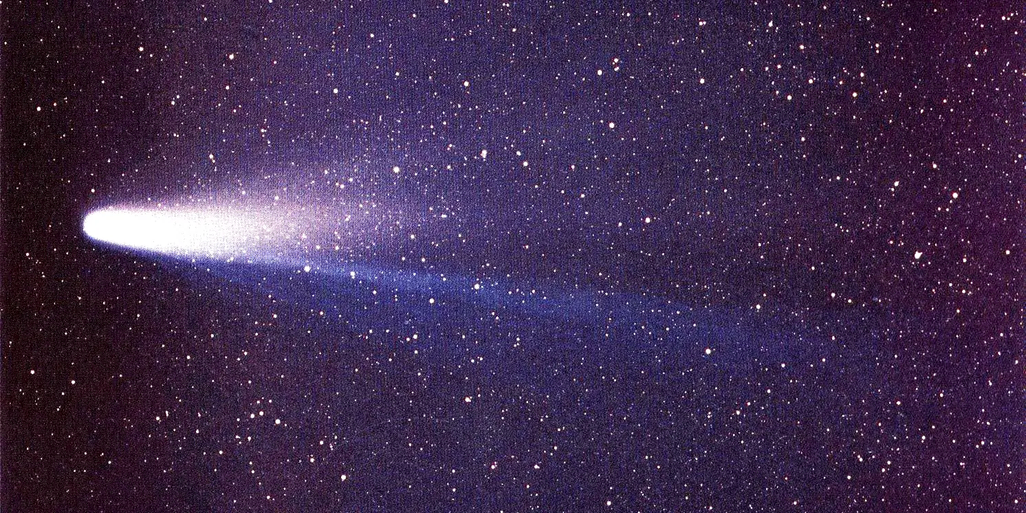 Photograph of 1P/Halley, a Halley-type comet.