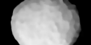 Photograph of 2 Pallas, a main-belt asteroid.
