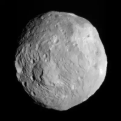 Dawn image of 4 Vesta, a main-belt asteroid.