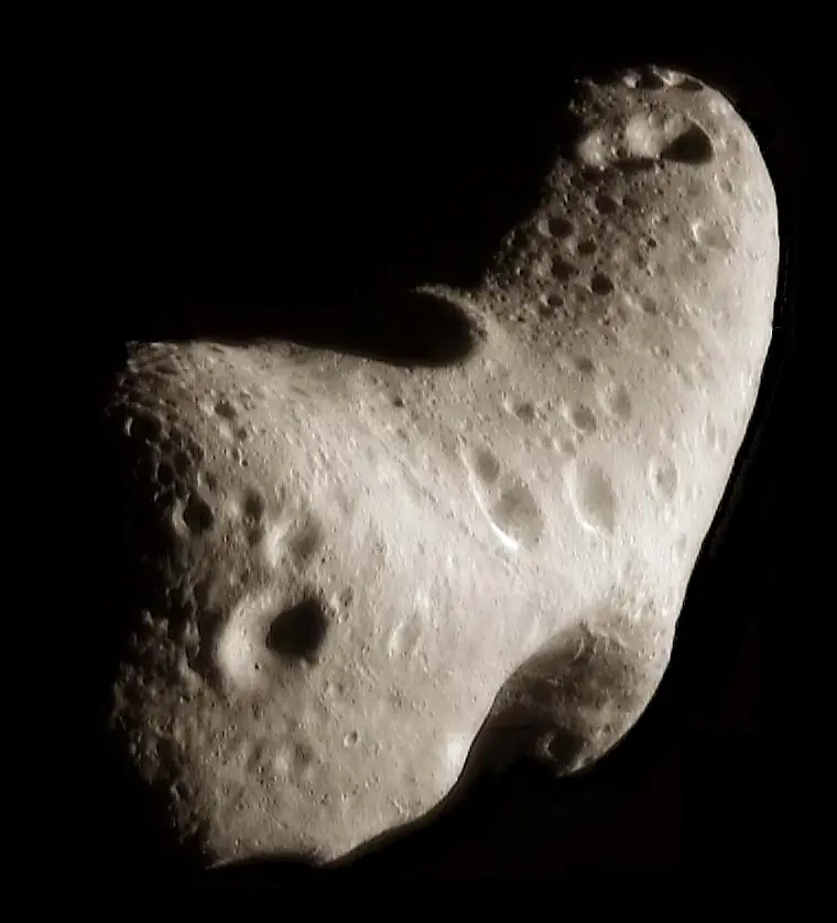 Photograph of 433 Eros, an Amor near-Earth asteroid.