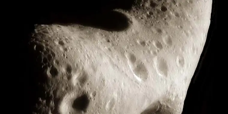 Photograph of 433 Eros, an Amor near-Earth asteroid.