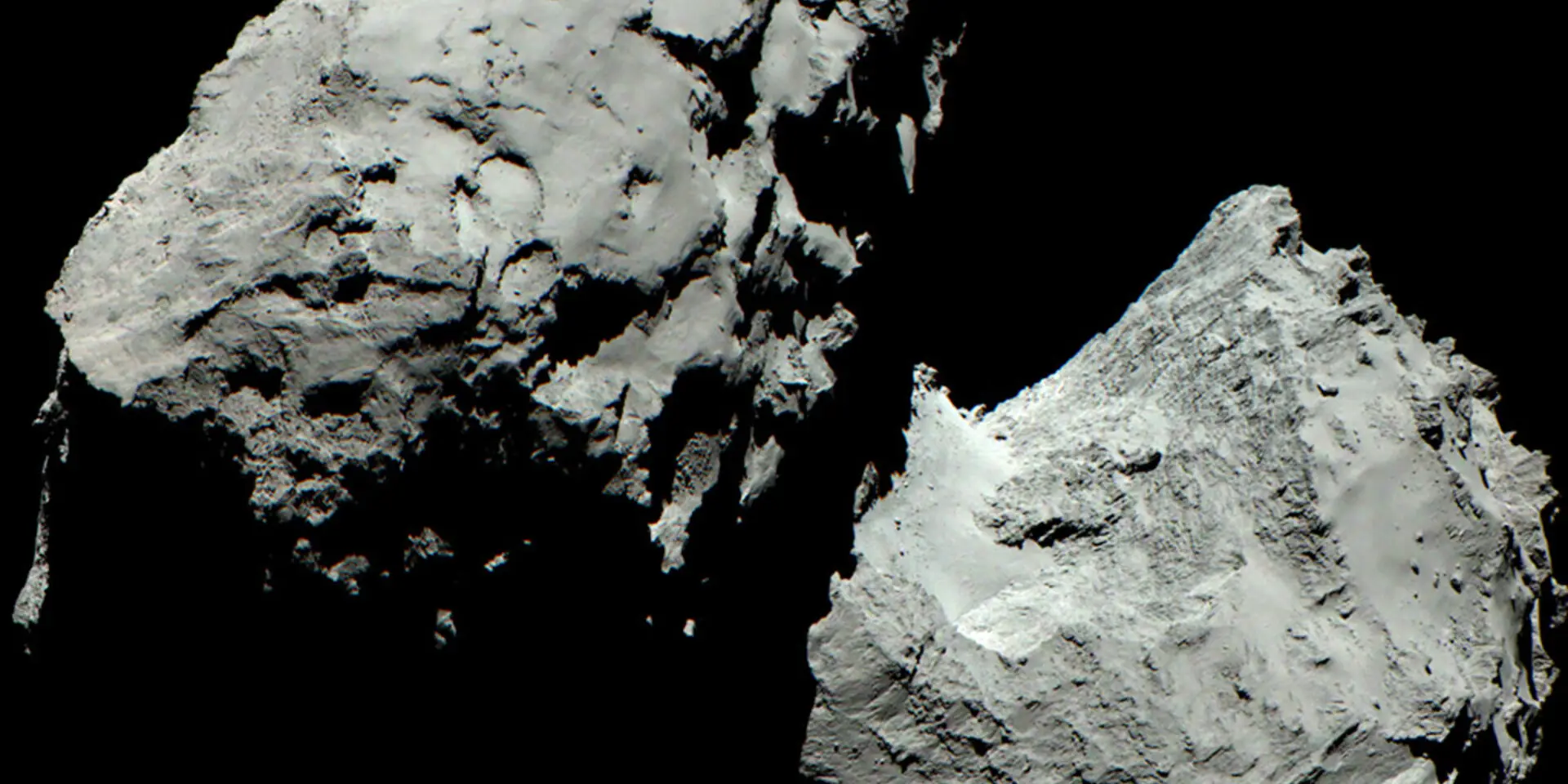 Rosetta image of 67P/Churyumov-Gerasimenko, a Jupiter-family comet.