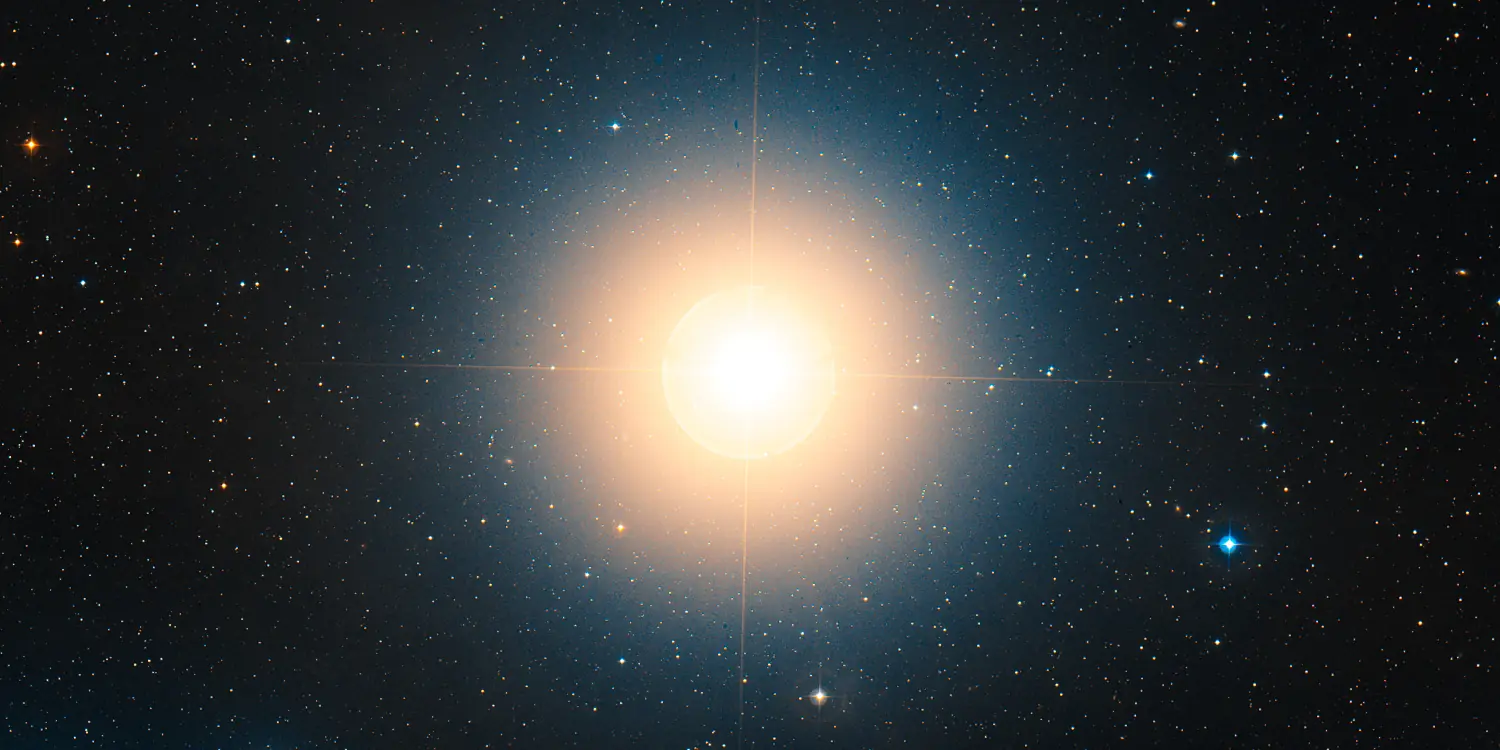 Photograph of Aldebaran, a K5+III orange star in Taurus.