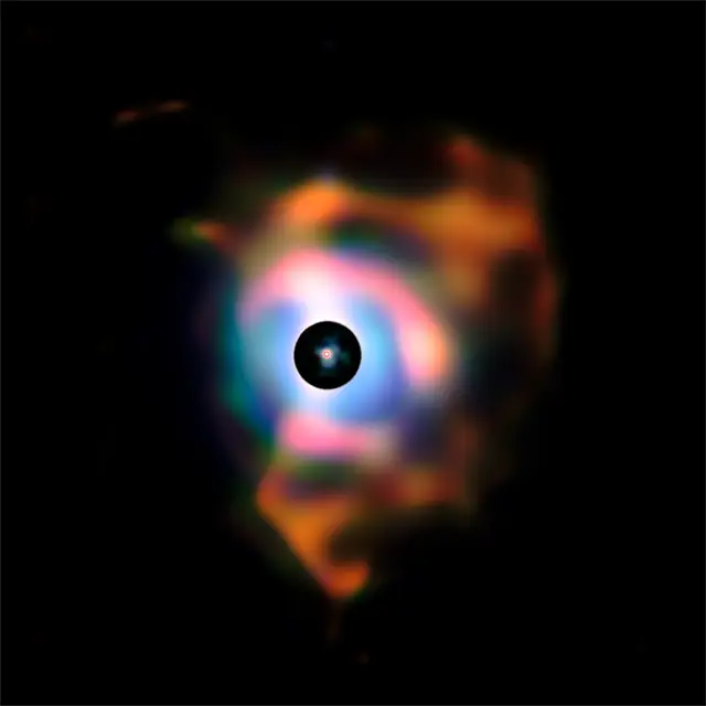 Photograph of Betelgeuse, an M1-M2Ia-Iab red supergiant in Orion.