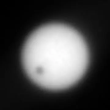 Photograph of Deimos, a moon of Mars.