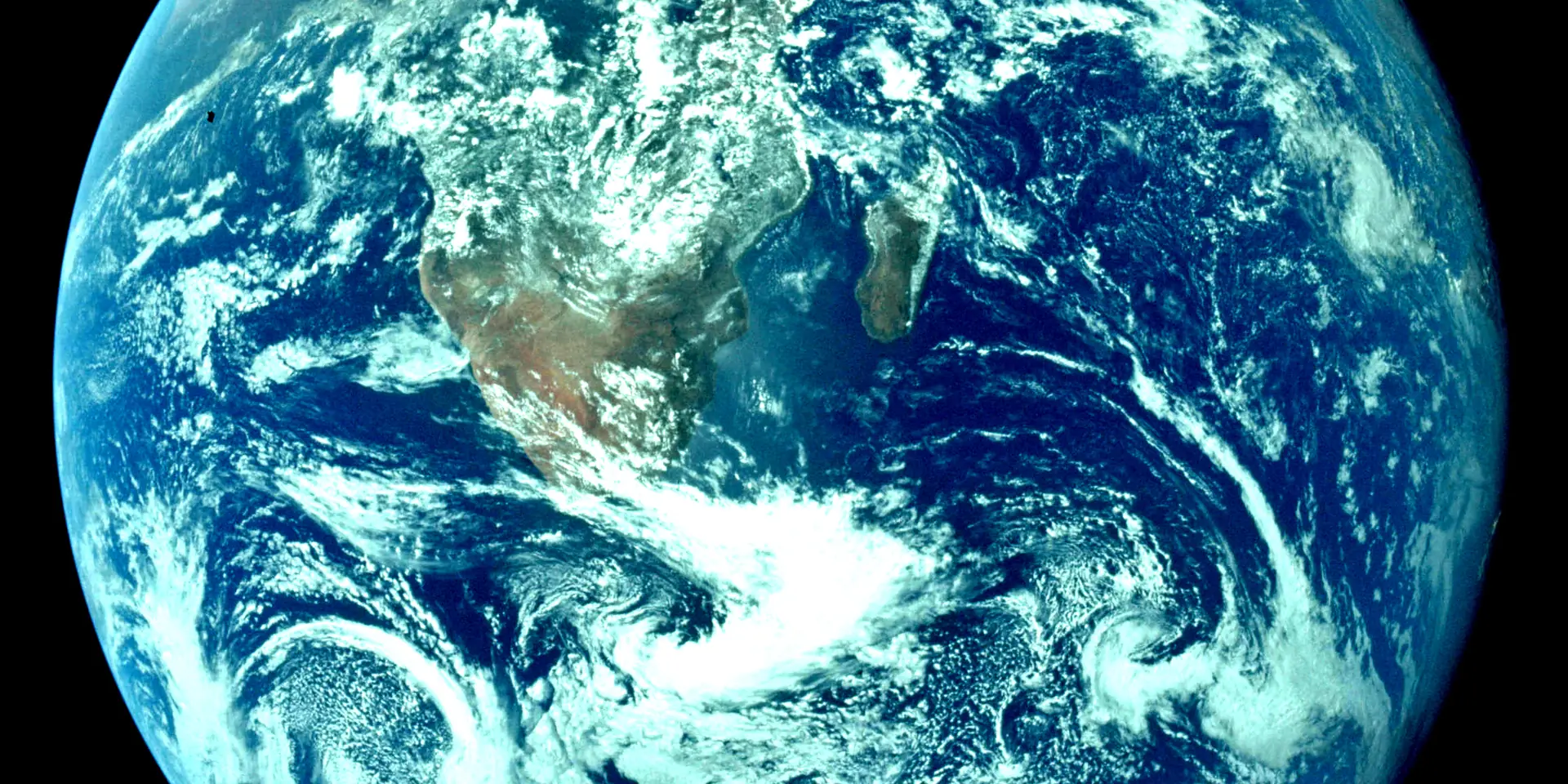 Apollo image of Earth, a terrestrial planet.