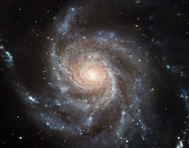 Photograph of M101, an intermediate spiral galaxy SABc in Ursa Major.