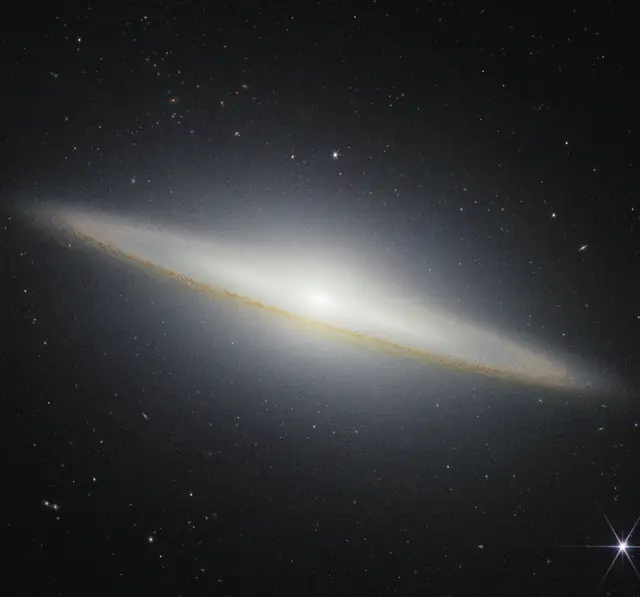 Photograph of Sombrero Galaxy, a spiral galaxy Sa in Virgo.