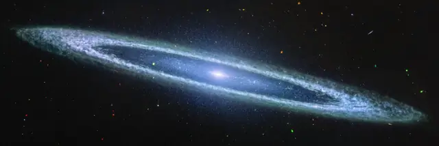 Photograph of Sombrero Galaxy, a spiral galaxy Sa in Virgo.