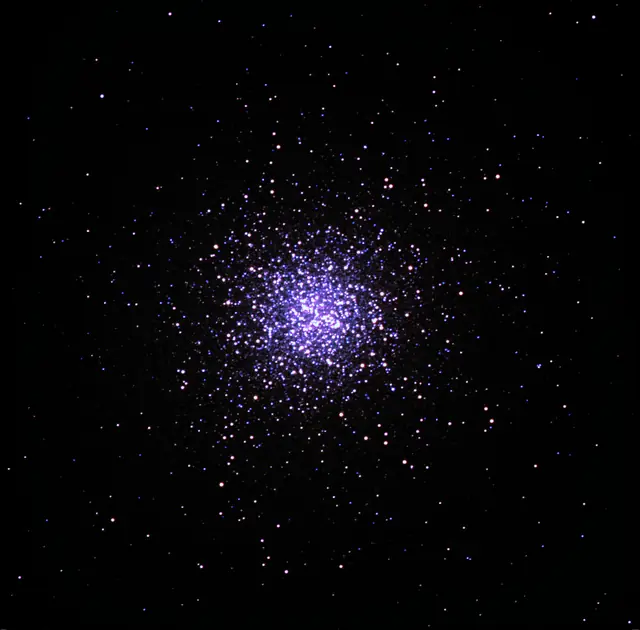 Photograph of Hercules Globular Cluster, a globular cluster in Hercules.