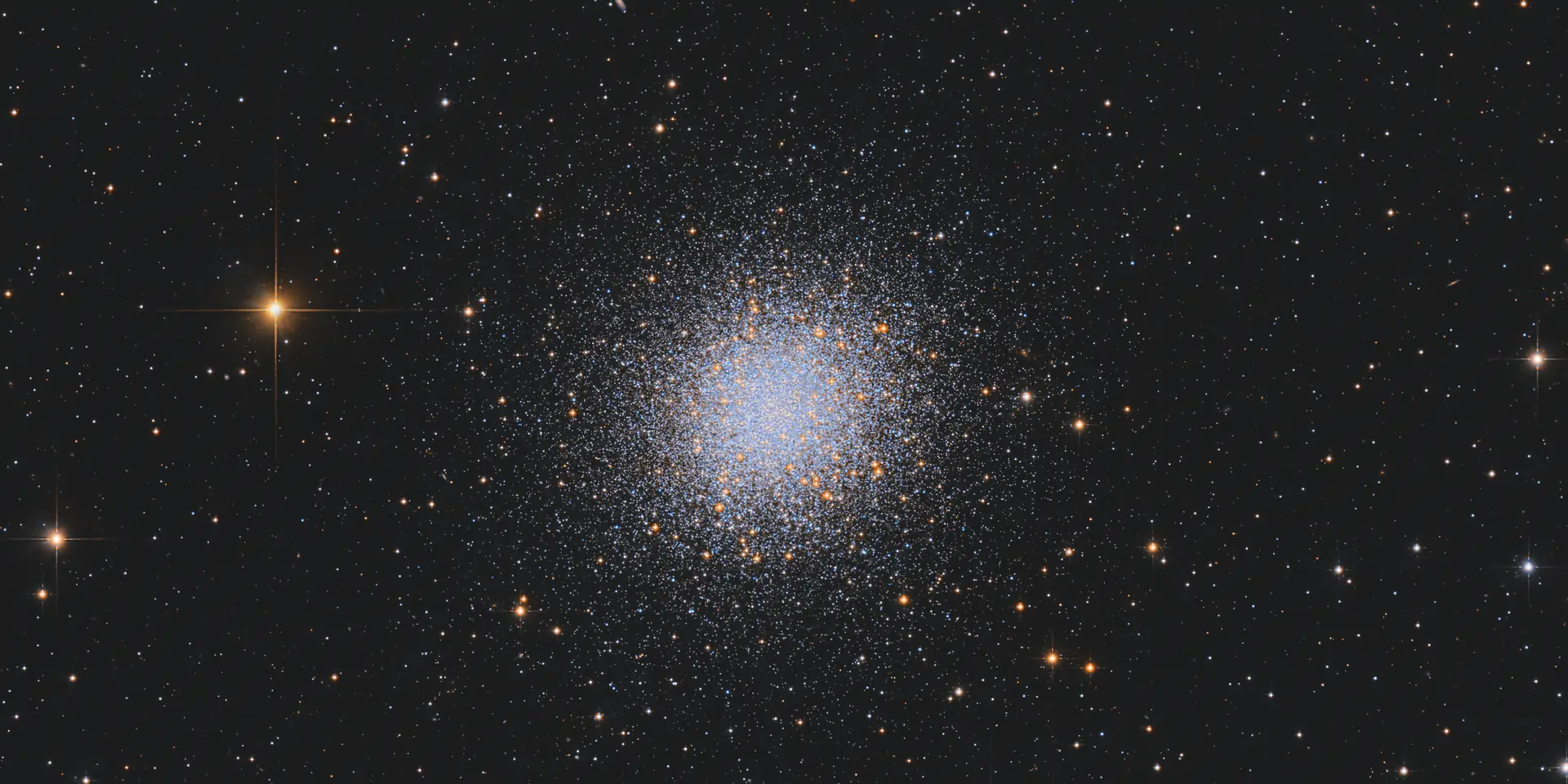 Photograph of Hercules Globular Cluster, a globular cluster in Hercules.