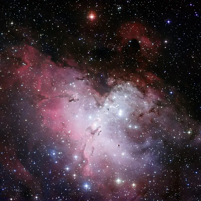 Photograph of Eagle Nebula, a nebula in Serpens.