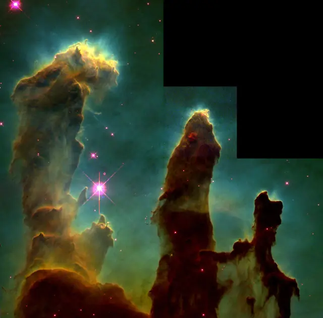 Photograph of Eagle Nebula, a nebula in Serpens.