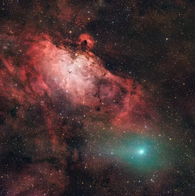 Photograph of Eagle Nebula, a nebula in Serpens.