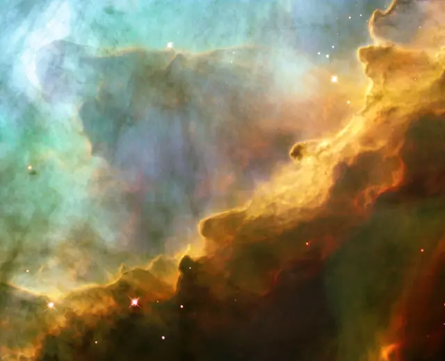 Photograph of Checkmark Nebula, a nebula in Sagittarius.