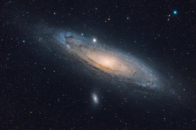 Photograph of Andromeda Galaxy, a spiral galaxy Sb in Andromeda.