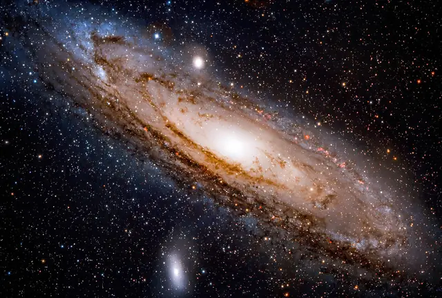 Photograph of Andromeda Galaxy, a spiral galaxy Sb in Andromeda.