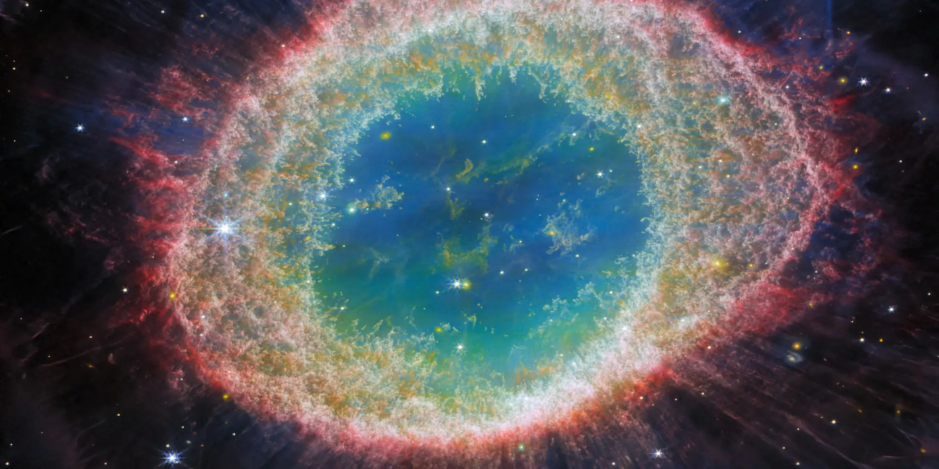 James Webb Space Telescope image of Ring Nebula, a planetary nebula in Lyra.
