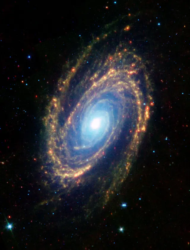 Photograph of Bode's Galaxy, a spiral galaxy Sab in Ursa Major.