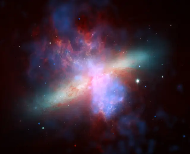 Hubble Space Telescope image of Cigar Galaxy, a spiral galaxy S? in Ursa Major.