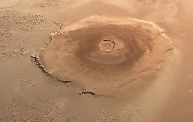 Photograph of Mars, a terrestrial planet.