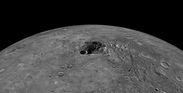 Photograph of Mercury, a terrestrial planet.