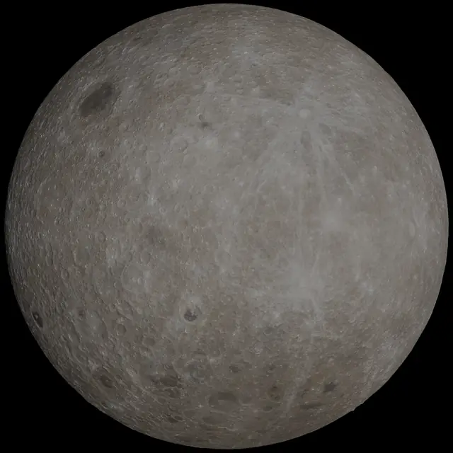 Photograph of the Moon, a moon of Earth.