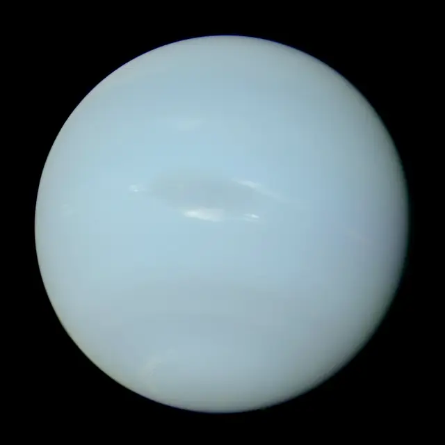 Voyager image of Neptune, an ice giant.