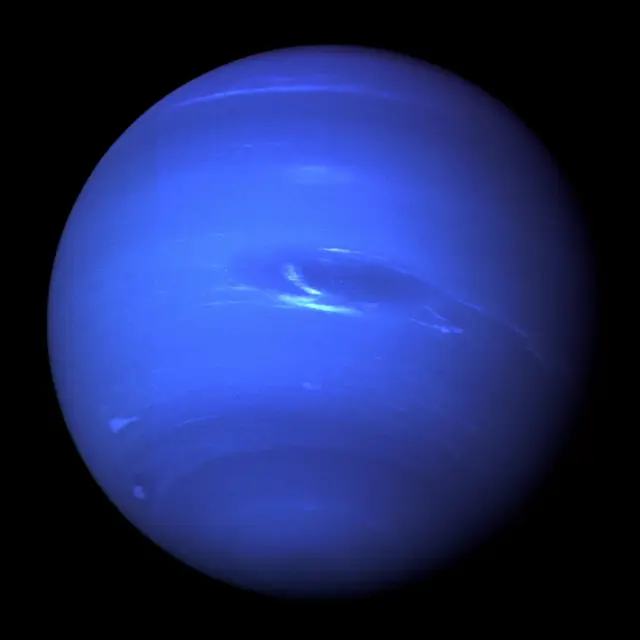 Photograph of Neptune, an ice giant.