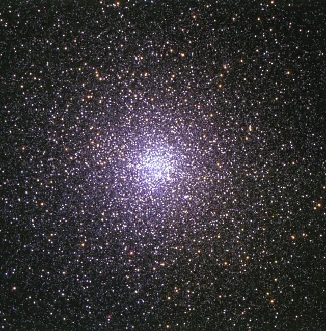 Photograph of 47 Tuc Cluster, a globular cluster in Tucana.
