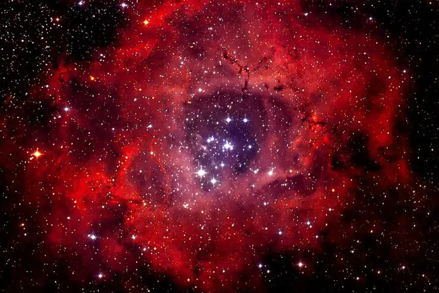 Photograph of Rosette A, a nebula in Monoceros.