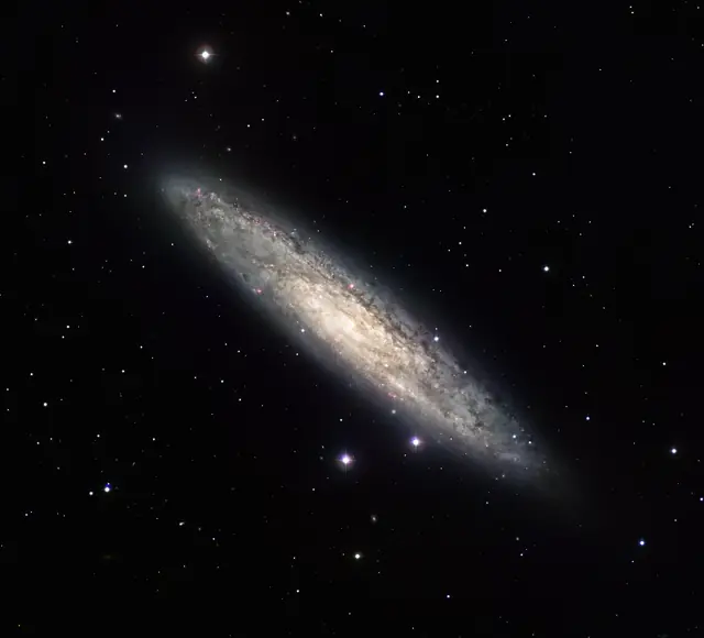 Photograph of Sculptor Filament, an intermediate spiral galaxy SABc in Sculptor.