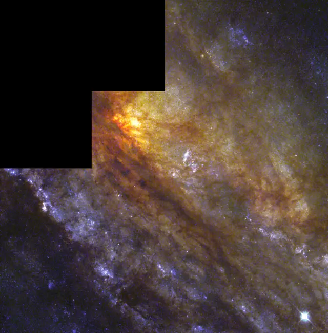 Hubble Space Telescope image of Sculptor Filament, an intermediate spiral galaxy SABc in Sculptor.