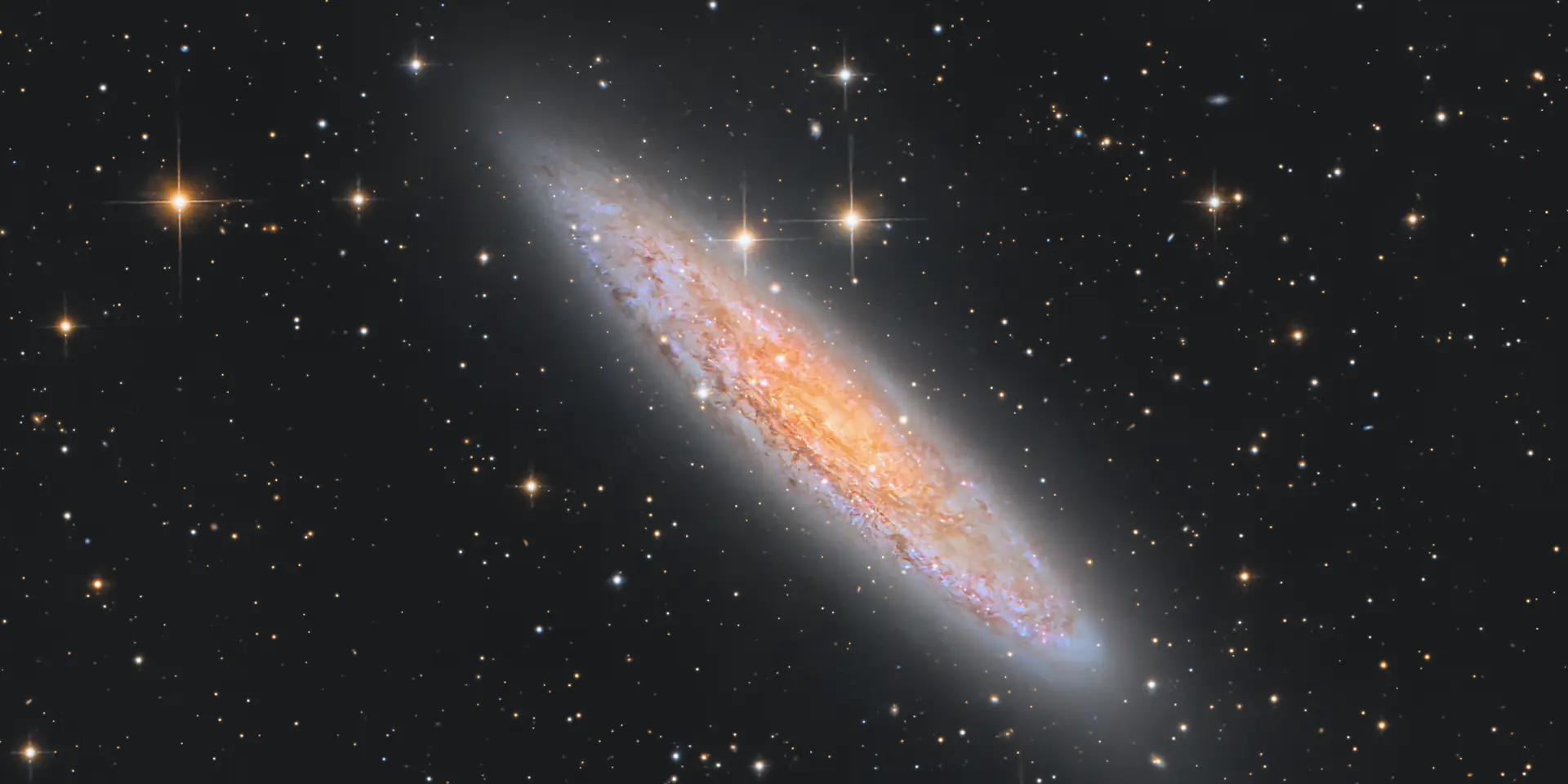 Photograph of Sculptor Filament, an intermediate spiral galaxy SABc in Sculptor.