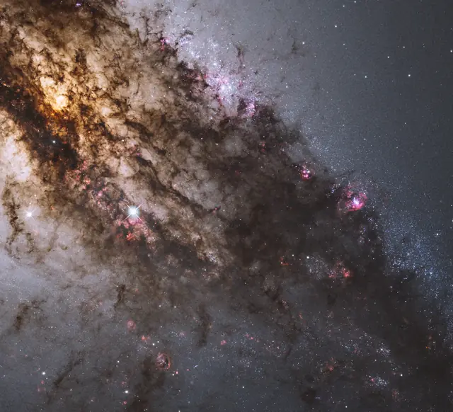 Photograph of Centaurus A, a lenticular galaxy S0 in Centaurus.