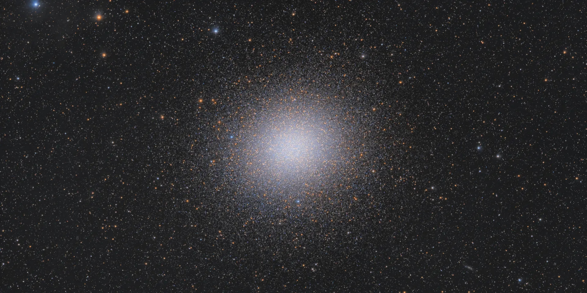 Photograph of Omega Centauri, a globular cluster in Centaurus.
