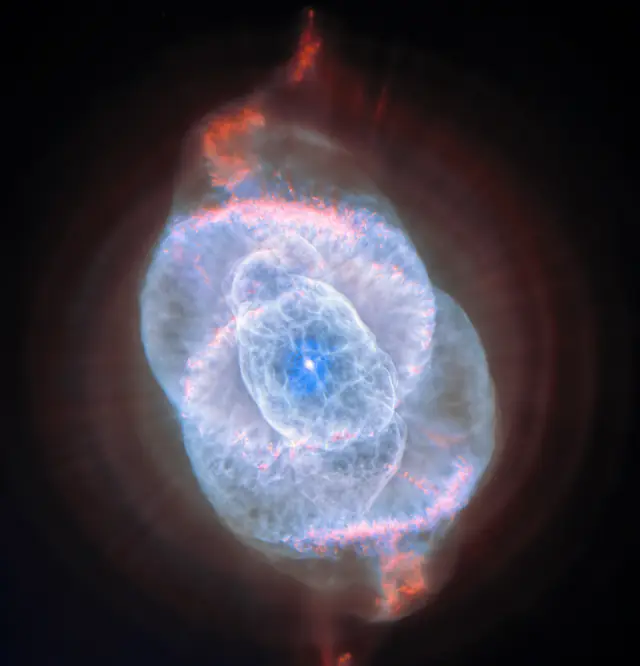 Hubble Space Telescope image of Cat's Eye Nebula, a planetary nebula in Draco.