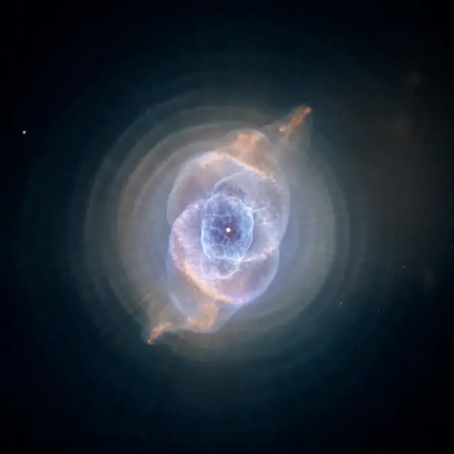 Hubble Space Telescope image of Cat's Eye Nebula, a planetary nebula in Draco.
