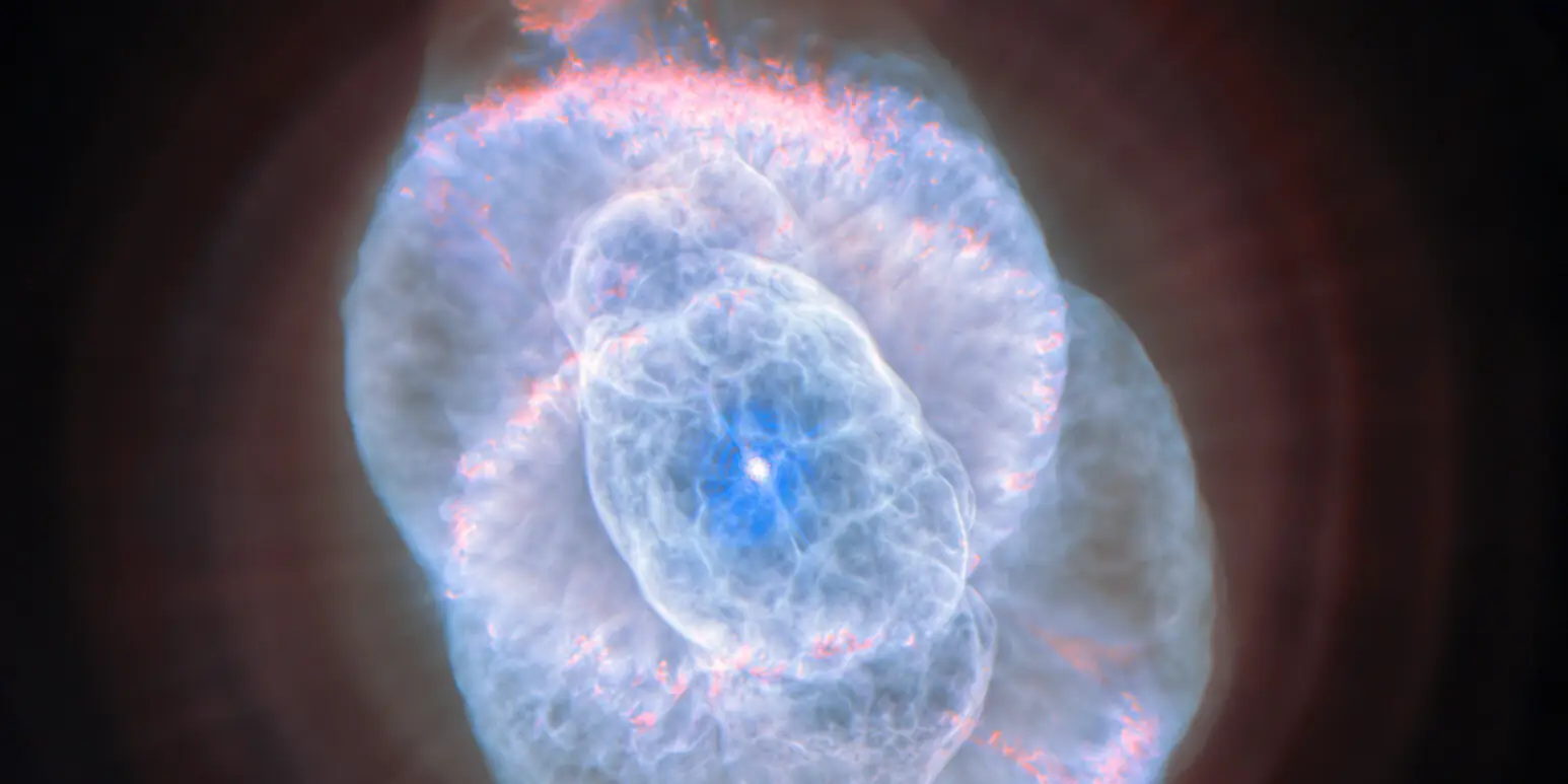 Hubble Space Telescope image of Cat's Eye Nebula, a planetary nebula in Draco.