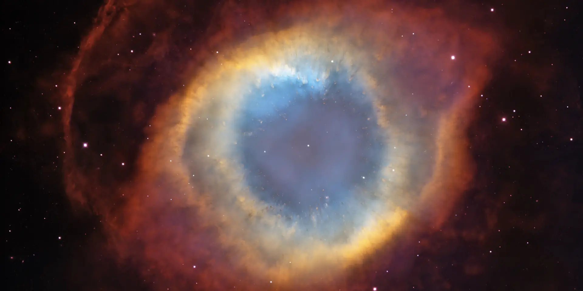 Hubble Space Telescope image of Helix Nebula, a planetary nebula in Aquarius.