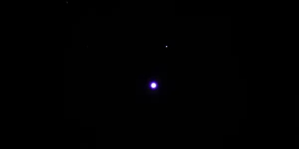 Photograph of Regulus, a B8IVn blue-white subgiant in Leo.