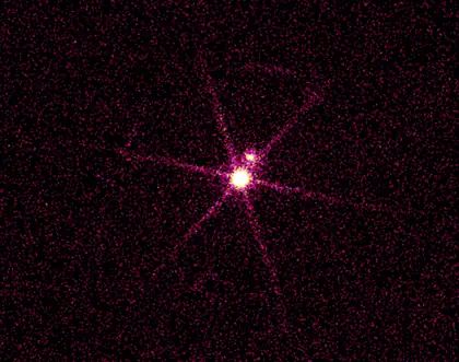 Photograph of Sirius, an A0mA1Va white main-sequence star in Canis Major.