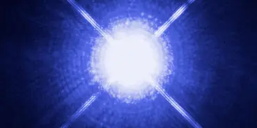 Hubble Space Telescope image of Sirius, an A0mA1Va white main-sequence star in Canis Major.
