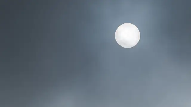 Photograph of the Sun, a G2V yellow main-sequence star.