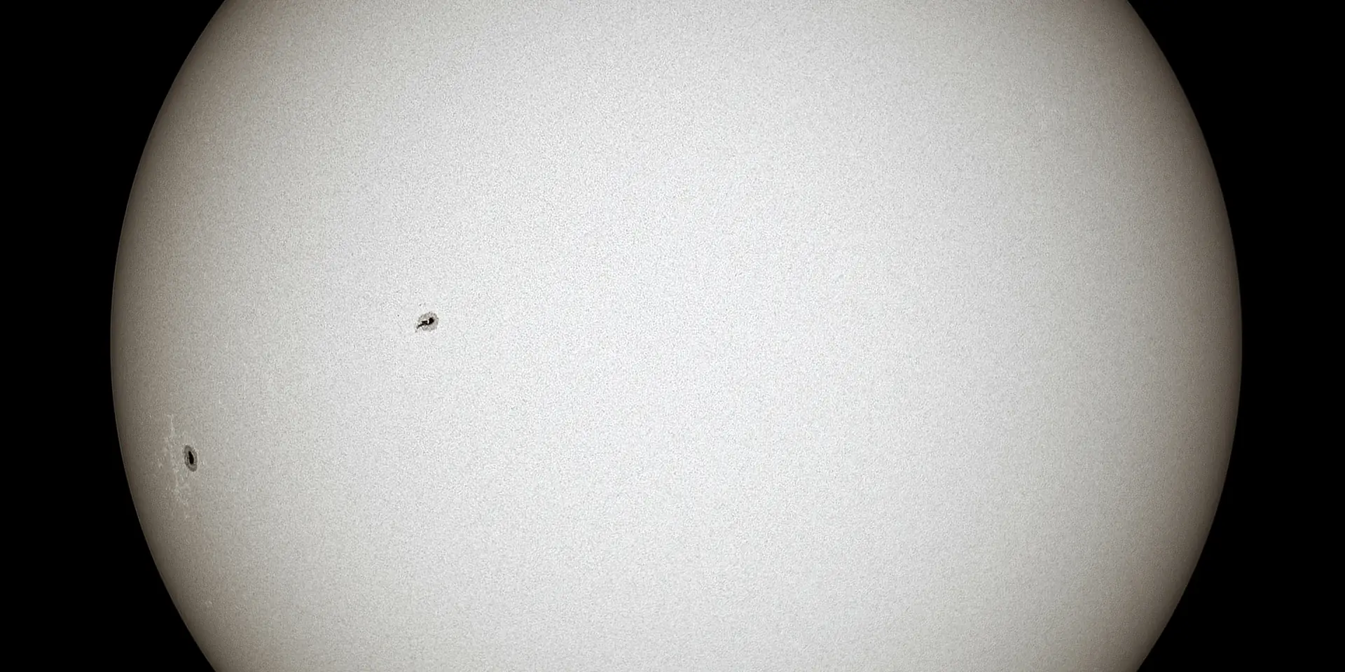 Photograph of the Sun, a G2V yellow main-sequence star.