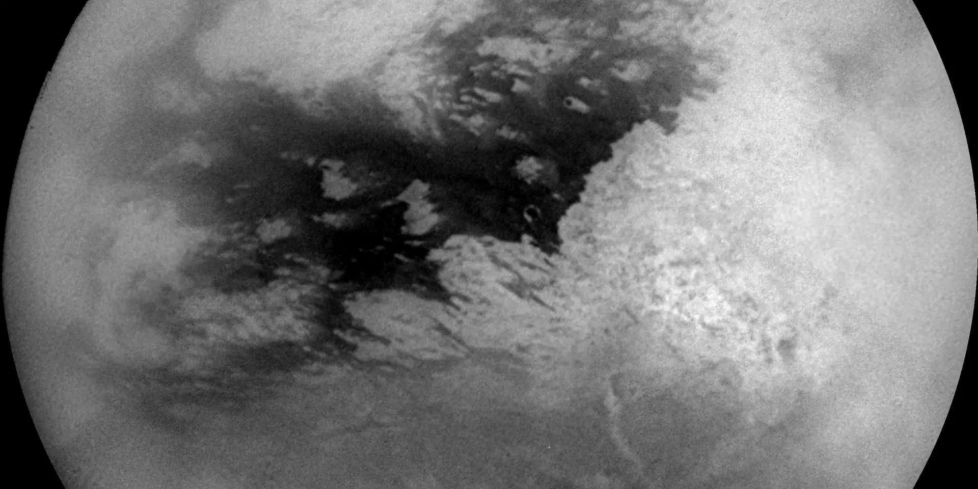 Photograph of Titan, a moon of Saturn.